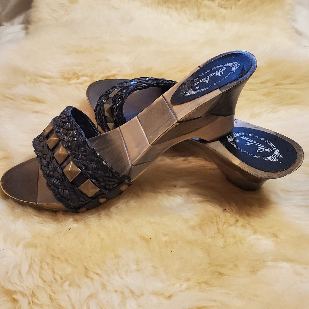 Italina heeled mules.
